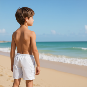 Pantaloncini da bagno HDJ per ragazzi 4 6 8 10 12 ad asciugatura rapida, tinta unita, sportivi, tipo boardshorts - Product Image 5