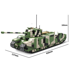 Militaire armée britannique TOG ll réservoir briques armée arme brique jouet nouveaux blocs de construction réservoirs de l'armée avec figurines 2288 pièces) - Product Image 1