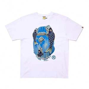 เสื้อยืดลายพิมพ์ Letter Printing Bathing Ape รุ่น 1:1 คุณภาพสูง เสื้อยืดแฟชั่นดีไซน์เนอร์ผู้ชาย เสื้อยืด Bapees พิมพ์ลายทันสมัย - Product Image 6