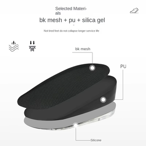 1.5ซม./2.5ซม./3.5ซม. PU เจลรองส้นเท้าเพื่อความสบายพื้นรองเท้าเพิ่มความสูงและบรรเทาอาการปวดส้นเท้า - Product Image 5