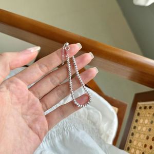 Dylam Exquisite Fine Jewelry 925 Sterling Silver Rhodium 18K Gold Plated Circle Bead <b>Beaded</b> <b>Bracelets</b> for Women - Product Image 5