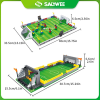 (Sin Caja) Bloques de Construcción para Construir Campos Deportivos, Modelo de Escena de Fútbol, Baloncesto y Voleibol de Playa, Regalo Coleccionable Creativo para Decoración de Aficionados