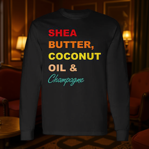T-shirt rétro à manches longues en coton Shea Butter Coconut Oil Champagne - Product Image 3