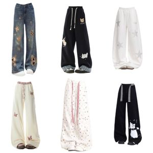 Nuovi <span class=keywords><strong>Jeans</strong></span> da <span class=keywords><strong>Donna</strong></span> Primaverili e Autunnali con Ricami, Stile High Street, Lavati e Resistenti allo Sbiadimento, Traspiranti - Product Image 3