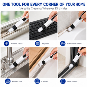 Cepillo de limpieza ecológico para rieles de ventanas de plástico, con cerdas de nailon, mini cepillo para grietas profundas y teclados, para limpieza. - Product Image 5