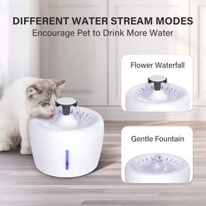 Bebedero automático blanco de 2,5 litros para mascotas, bebedero para gatos, fuente silenciosa para gatos, incluye filtro - Product Image 3