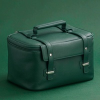 Trousse de Toilette de Voyage en Cuir PU, Organisateur de Voyage Spacieux, Sac de Rangement pour Accessoires de Jeux Vidéo avec Poignée