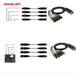 <span class=keywords><strong>Cavo</strong></span> Cat6 Snake RJ45 a XLR Ethercon Splitter Box DMX Audio segnale Extender con 4 canali 3pin maschio femmina connettore di spine XLR - Product Image 2