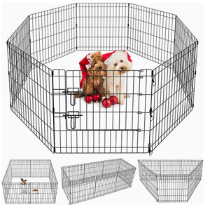 Parc <span class=keywords><strong>pour</strong></span> animaux de compagnie, intérieur/<span class=keywords><strong>extérieur</strong></span>, en acier galvanisé, portable, pliable, clôture de sécurité <span class=keywords><strong>pour</strong></span> chiens, chats, lapins - Product Image 1