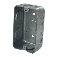 Caja de Conexiones de Acero Galvanizado Anticorrosión, Resistente al Fuego, Duradera, de 2.0 mm de Espesor, con 7 Orificios, 3.5x2x1.5 Pulgadas, de Una Sola Unidad, 3/4 de Pulgada