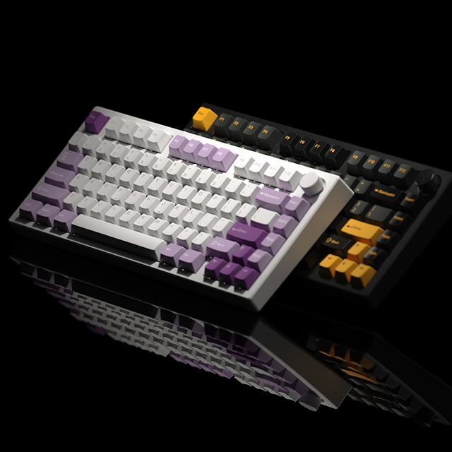 FL ESPORTS GP75 Three-Mode Mechanical Keyboard 82 Key 75% RGB Backlit Gasket NKRO Hot-Swap PCB Gamer Keyboard for Windows