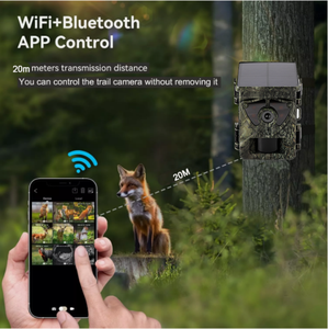 Caméra de surveillance de la faune alimentée par énergie solaire <span class=keywords><strong>Wifi</strong></span> 4K 60MP Pièges <span class=keywords><strong>photo</strong></span> avec visualisation en direct Batterie Li-ion 5200mAh Angle large de 120 degrés pour la chasse - Product Image 3