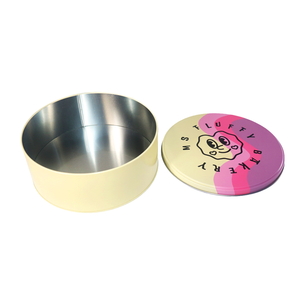 Caja de Metal Redonda Vacía Grande para Galletas, Envase de Calidad Alimentaria para Pasteles y Bizcochos, Venta al Por Mayor - Product Image 2
