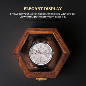 Estuche y Caja de Madera Rectangular Moderna para Relojes a Precio Económico con Tapa de Vidrio, Organizador de Almacenamiento Multifuncional - Product Image 5