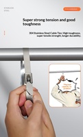 Abrazaderas de Cable de Acero Inoxidable 304L de 4.6x750mm, Abrazaderas Metálicas Resistentes para la Industria de Petróleo y Energía