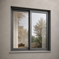 Ventanas Corredizas de Aluminio con Aislamiento Térmico y Acústico, con Mosquitera, Diseño Moderno para Salas de Estar, Hoteles y Villas