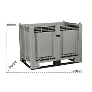 Carvel 1200x800x850mm caja palé de polipropileno con 4 travesaños, 600lt - Product Image 2