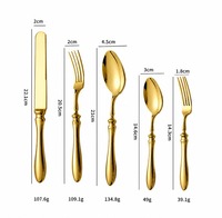 Ensemble de couverts en acier inoxydable 304, 5 pièces, poids lourd, manche ergonomique, finition miroir, fourchette, couteau, cuillère pour dîner, vente en gros