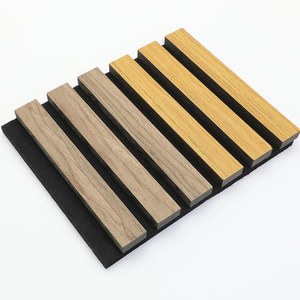 Acousound cine Oficina estación de trabajo pared techo <span class=keywords><strong>deco</strong></span> nogal roble madera 3 lados chapa insonorizada listón paneles acústicos de madera - Product Image 1