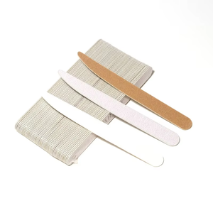 Personalized Colorful Logo Beauty Salon Accessories 2-Sided 100/180 Grit Emery Board Wood Nail File