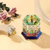 Botol Parfum Kosong Kaca Kristal Grosir Botol Minyak Atsiri Parfum Kustom Cetak Semprot Bentuk Silinder