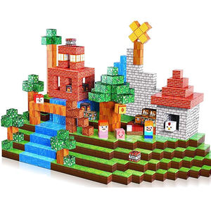 Bloques de Construcción Magnéticos Pixel Cube, Juego de Construcción Creativo, Mundo de Arena, Juguete Educativo STEM, Estilo <span class=keywords><strong>Minecraft</strong></span> para Niños - Product Image 5