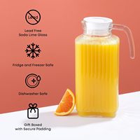 Pichet en verre avec couvercle Théières et bouilloires pour boissons et récipients de stockage pour boissons froides et liquides