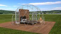 Igloo en acier, hôtel en verre extérieur, igloo de jardin 3,6 m, tente igloo pour le camping