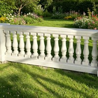 Balustrades en marbre modernes sur mesure, balustres en pierre avec rampes pour villa, escalier extérieur, sculptés à la main pour la décoration