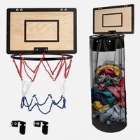 Panier à linge suspendu double fonction, jouet de tir au basket-ball d'intérieur amusant, jeu sportif mural pour chambre d'enfant