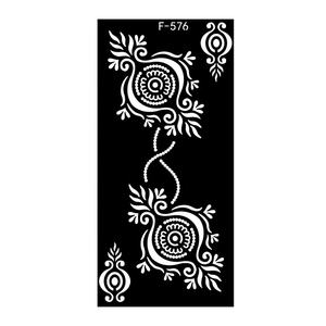 <span class=keywords><strong>Pochoir</strong></span> professionnel de tatouage au henné <span class=keywords><strong>indien</strong></span> de couleur noire naturelle - Product Image 5