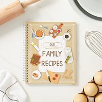 Buku resep keluarga untuk menulis, DIY terikat Spiral membuat buku masak Anda sendiri dengan 90 halaman (kosong di dalam, 6.5x8.2 inci)