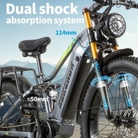 Vélo de montagne électrique 26 pouces avec pneus larges 4.0 BURCHDA RX80 48V20Ah 7 vitesses, frein hydraulique, moteur arrière sans balais, livraison UE