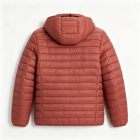 Doudoune matelassée décontractée pour homme, tendance automne-hiver, à capuche, couleur unie, coupe-vent, respirante, avec col montant et bord-côte