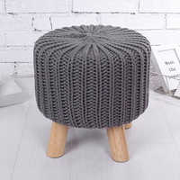 DISHI Vente chaude Pouf ottoman en tricot DIY Etsy Tabouret au crochet pour salon chambre appartement