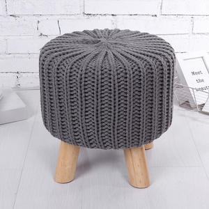 DISHI Hot Sale DIY Knitted Pouf Ottoman <strong>Etsy</strong> Crochet Stool for Living Room Bedroom Apartment - Product Image 3