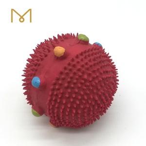 Başak top oyuncaklar doğal lateks topu pet oyuncaklar gıcırtılı interaktif kauçuk top köpek oyuncak - Product Image 5