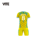 Ensemble de maillots de football en vente chaude pour adultes, maillot de football noir, bleu, jaune, uniforme de football, maillots de football pour jeunes
