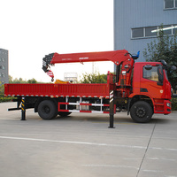 Grue montée sur camion de 8 tonnes, flèche droite en U à 5 sections, hauteur de levage de 18,5 m, grue de camion sur châssis CQ1187ES1ZJ