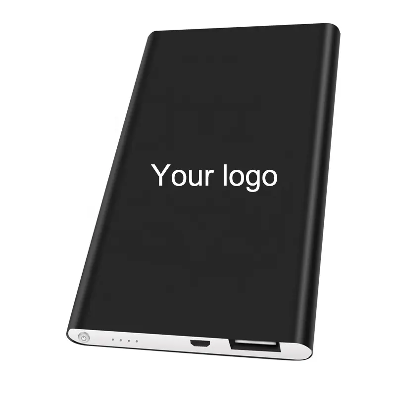 2022 wholesale Customize Logo Ultra Slim 5000mah Mini Power Bank External Battery Portable Charger for Iphone for Samsung