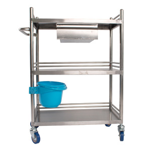 Stainless Steel Trolley 65x42x86 Cm With Drawer And Shelf For Hospital Clinic Use - Product Image 2
