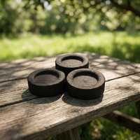 Charbon de bois rond noir pour chicha, fabriqué à la machine, allumage instantané, sans fumée, haute teneur en carbone, faible teneur en cendres, sans étincelles, pour encens et chicha