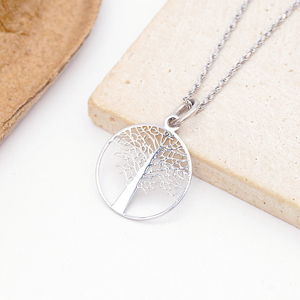 Colliers pendentifs <span class=keywords><strong>Arbre</strong></span> <span class=keywords><strong>de</strong></span> <span class=keywords><strong>Vie</strong></span> en <span class=keywords><strong>Argent</strong></span> Sterling <span class=keywords><strong>Massif</strong></span> 925, Bijoux Personnalisés, Grand Charme <span class=keywords><strong>Arbre</strong></span> Simple - Product Image 3