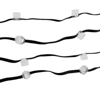 Guirlande lumineuse à pixels adressables 100 LED DC12V SK6812-RGBW IC, marque EVO, 12mm, 3 broches, fil noir 20AWG 10cm, 0.1W/Pixel, plat, IP67