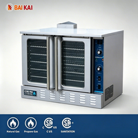 Four à pizza commercial certifié ETL ISO, double empilement, gaz/électrique, four à convection pour boulangeries et hôtels