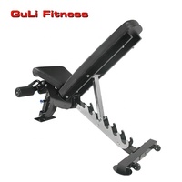 Banc de musculation inclinable et déclinable Guli Fitness FID, équipement de salle de sport OEM, banc d'exercices avec roues, banc de musculation pour abdominaux