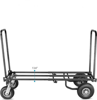 Carretilla de Plataforma Industrial de Acero Hanak de Alta Resistencia con 4 Ruedas, Capacidad de 100 kg, 81 cm x 60 cm x 112 cm, Carro Plegable Resistente para Almacenamiento de Herramientas