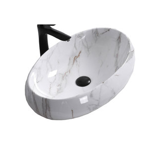 Cuenco de mano de lavado de piedra de cerámica de lavabo de mármol azul blanco de Venta caliente con instalación de montaje baño WC producto de calidad Affordab - Product Image 1