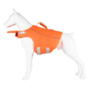 高浮力宠物安全背心救生圈，带游泳和划船救援手柄