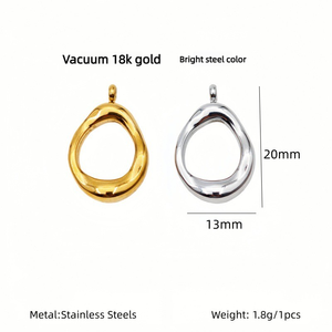 Colgante de Perla y Cristal |   Conector Decorativo de Acero Inoxidable con Recubrimiento PVD de 18K para Fabricación de Joyería, Pulseras y Collares - Product Image 4